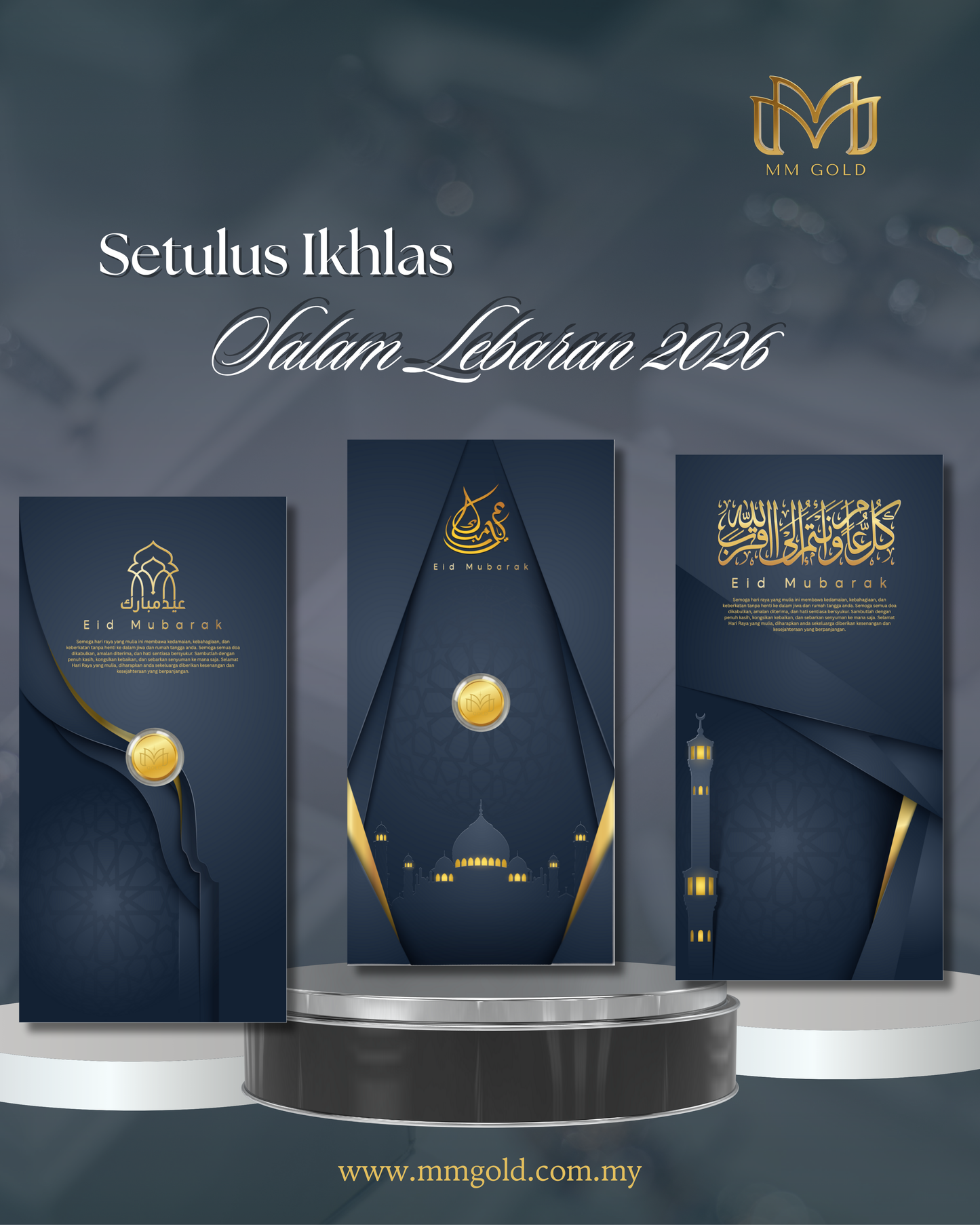 MM Gold 0.1g Gold Bar 999.9 - Edisi Setulus Ikhlas 2026 (Royal Navy)